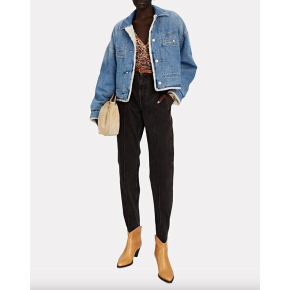 Isabel Marant Darizo Leather Western Booties Natural Tan Womens Size 37 - Picture 6 of 15